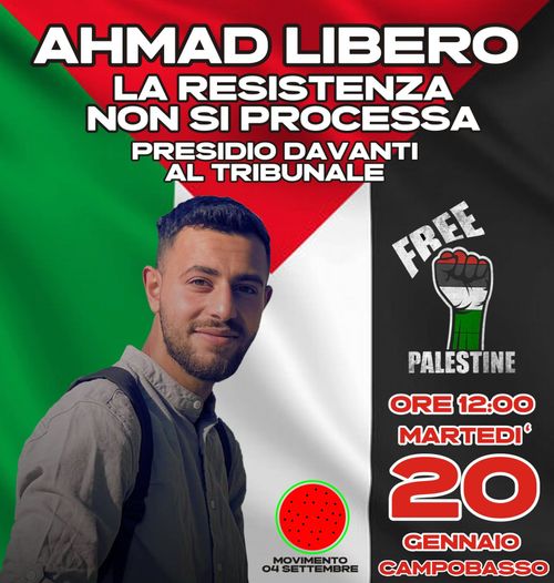 Presidio in solidarietà ad Ahmad