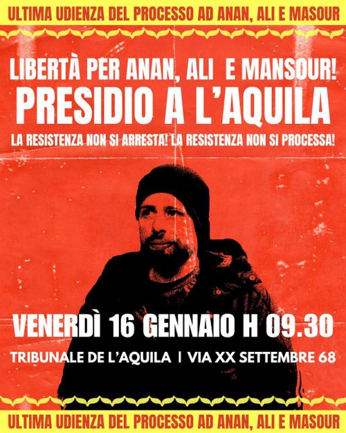 Ultima udienza del processo ad Anan, Ali e Mansour